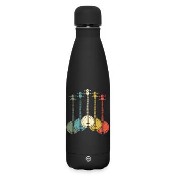 Banjo Banjo Player - Matte Insulated Water Bottle 500 ml - black - Front