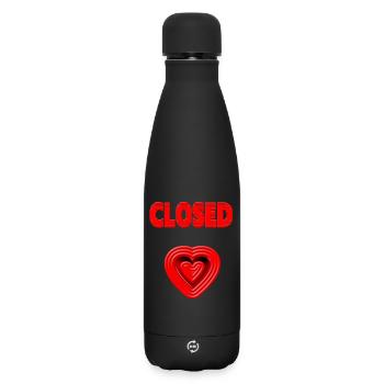 HEART closed - Cœur de chagrin - Chagrin d’amour V.2 - Bouteille isotherme SOFT TOUCH 500 ml - noir - Devant