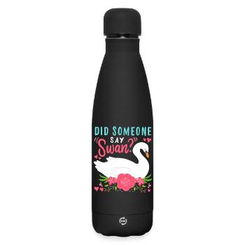 Cygnes Oiseaux d’eau Cygne - Bouteille isotherme SOFT TOUCH 500 ml - noir - Devant