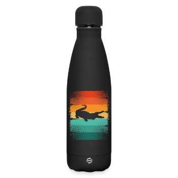 Alligator - Matte Insulated Water Bottle 500 ml - black - Front