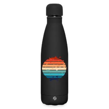 Splatter Retro Sunset - Matte Thermosflasche 500 ml - Schwarz - Vorne