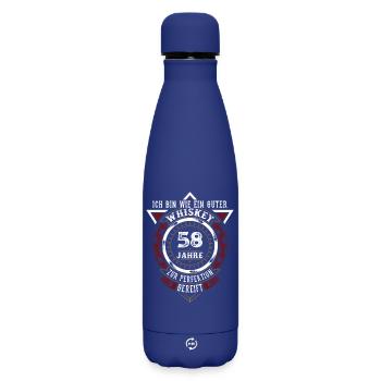 58. Geburtstag Whiskey Whisky - Matte Thermosflasche 500 ml - Dunkelblau  - Vorne
