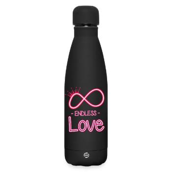 eternal love symbol - Matte Insulated Water Bottle 500 ml - black - Front