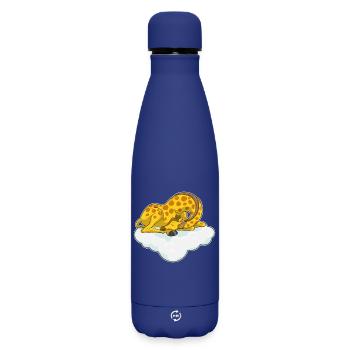 Giraffe Schlafen Wolke - Matte Thermosflasche 500 ml - Dunkelblau  - Vorne