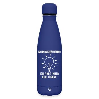 Baugerätführer - Matte Thermosflasche 500 ml - Dunkelblau  - Vorne