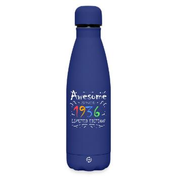 1936 - Born 1936 - Matte Insulated Water Bottle 500 ml - dark blue  - Front
