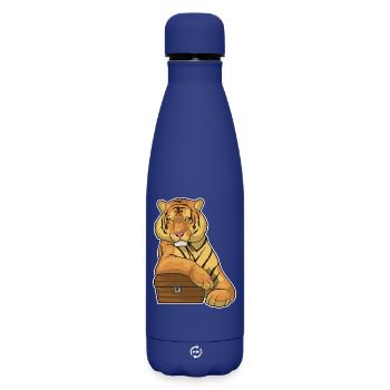 Coffre au trésor du tigre - Bouteille isotherme SOFT TOUCH 500 ml - bleu foncé  - Devant