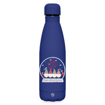 Tis the Season Chillin with my Gnomies - Christmas - Matte Thermosflasche 500 ml - Dunkelblau  - Vorne