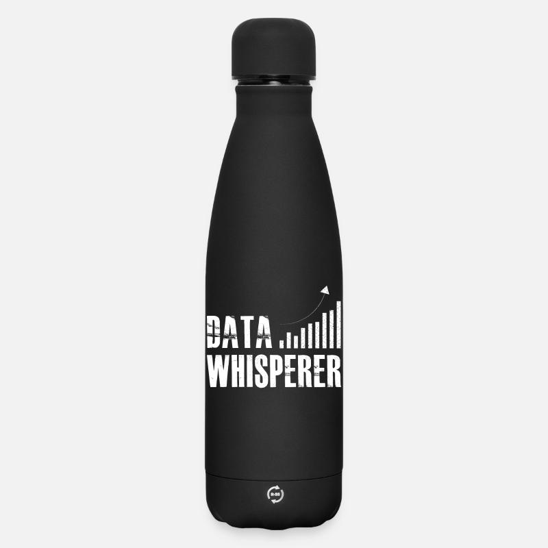 Data Whisperer Science Analyst Software Engineer - Matte Insulated Water Bottle 500 ml - black