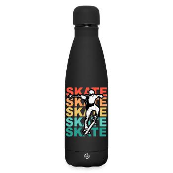 Skateboarding Cool Skater Boy Bunt - Matte Thermosflasche 500 ml - Schwarz - Vorne