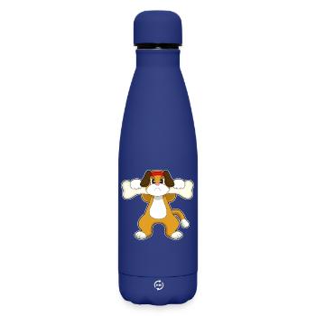 Os de chien - Bouteille isotherme SOFT TOUCH 500 ml - bleu foncé  - Devant