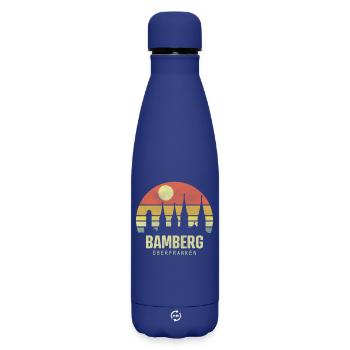 Bamberg Bamberger Stadt Oberfranken Koordinaten - Matte Thermosflasche 500 ml - Dunkelblau  - Vorne