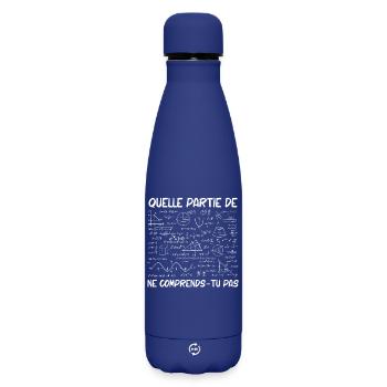 Maths Prof Humour Citations Drôles en Mathématique - Bouteille isotherme SOFT TOUCH 500 ml - bleu foncé  - Devant