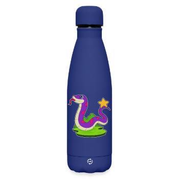 Étoile du serpent - Bouteille isotherme SOFT TOUCH 500 ml - bleu foncé  - Devant