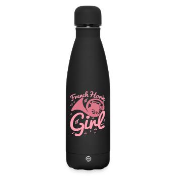 Waldhorn Mädchen - Matte Thermosflasche 500 ml - Schwarz - Vorne