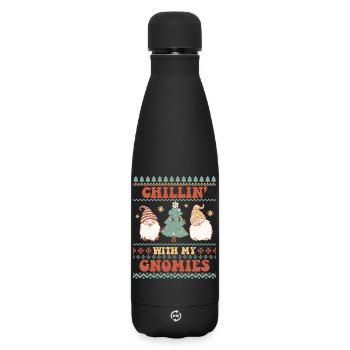 Hässlicher Weihnachtspullover - Matte Thermosflasche 500 ml - Schwarz - Vorne