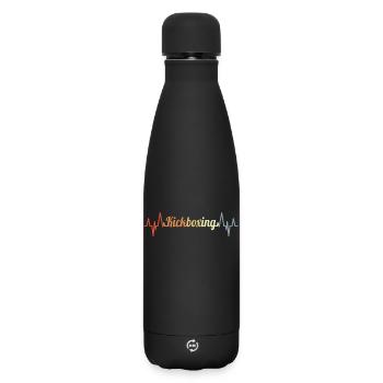 Vintage Kickboxing Heart Line ECG - Bouteille isotherme SOFT TOUCH 500 ml - noir - Devant