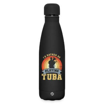 Citation de tuba - Bouteille isotherme SOFT TOUCH 500 ml - noir - Devant