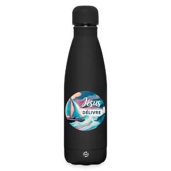 Jesus befreit | Markus 4 | Christlich - Matte Thermosflasche 500 ml - Schwarz - Vorne