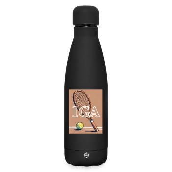 TENNIS WORLD - 1GA AI Generated - Matte Insulated Water Bottle 500 ml - black - Front