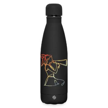 Cheerleader Vintage Look - Matte Insulated Water Bottle 500 ml - black - Front