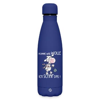 Allez, qu’est-ce que je veux, les brebis, les brebis - Bouteille isotherme SOFT TOUCH 500 ml - bleu foncé  - Devant