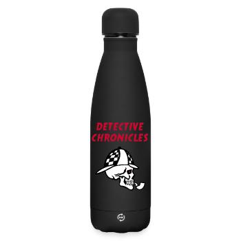 Crâne de détective - Bouteille isotherme SOFT TOUCH 500 ml - noir - Devant