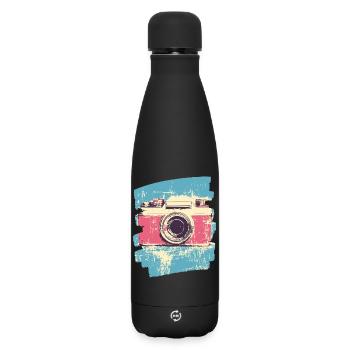 Appareil photo Photographe Photo - Bouteille isotherme SOFT TOUCH 500 ml - noir - Devant