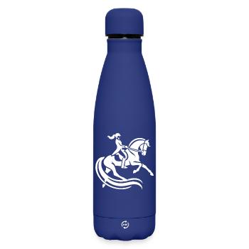 Cavalière de dressage - Bouteille isotherme SOFT TOUCH 500 ml - bleu foncé  - Devant