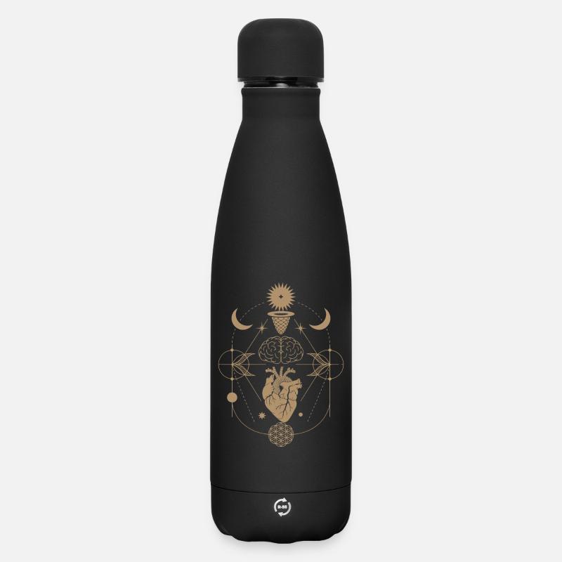 Heart Mind Connection | Sacred Energy Flow - Bouteille isotherme SOFT TOUCH 500 ml - noir