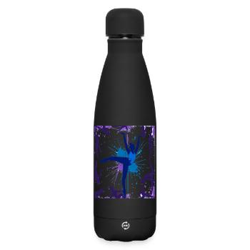 Gymnastics Gymnastics Acrobatics Artistic Gymnastics - Matte Insulated Water Bottle 500 ml - black - Front