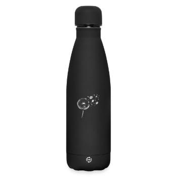 Tennis Pusteblume Tennisschläger Lustiges Tennis - Matte Thermosflasche 500 ml - Schwarz - Vorne