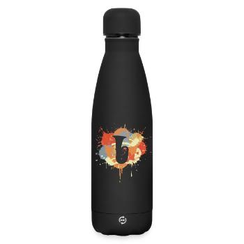 Tuba Sketch - Matte Insulated Water Bottle 500 ml - black - Front