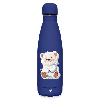 Süßer Bär – Geschenkidee für Wald- & Tierfans - Matte Thermosflasche 500 ml - Dunkelblau  - Vorne