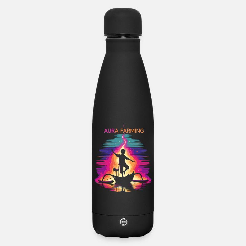 Danse traditionnelle agricole Aura - Bouteille isotherme SOFT TOUCH 500 ml - noir