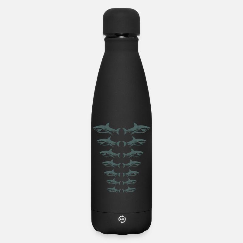Sharks - Matte Insulated Water Bottle 500 ml - black