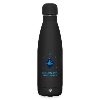 Les neurones avant les normes - Bouteille isotherme SOFT TOUCH 500 ml - noir - Devant
