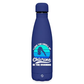 Diving diving board - Matte Insulated Water Bottle 500 ml - dark blue  - Front