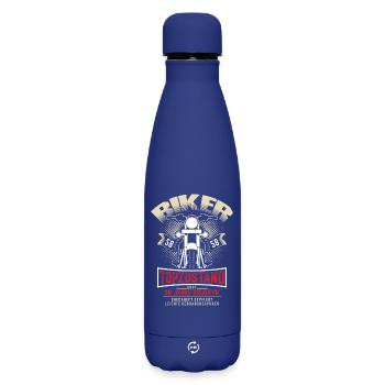 58. Geburtstag Motorradfahrer Motorrad - Matte Thermosflasche 500 ml - Dunkelblau  - Vorne
