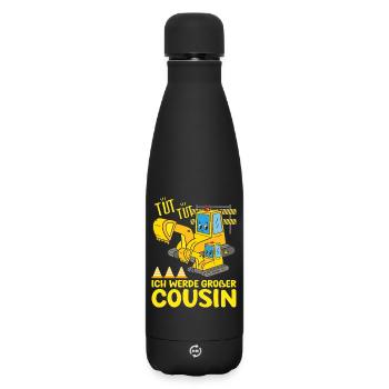 I'm going to be big cousin 2026 excavator soon bigger - Matte Insulated Water Bottle 500 ml - black - Front