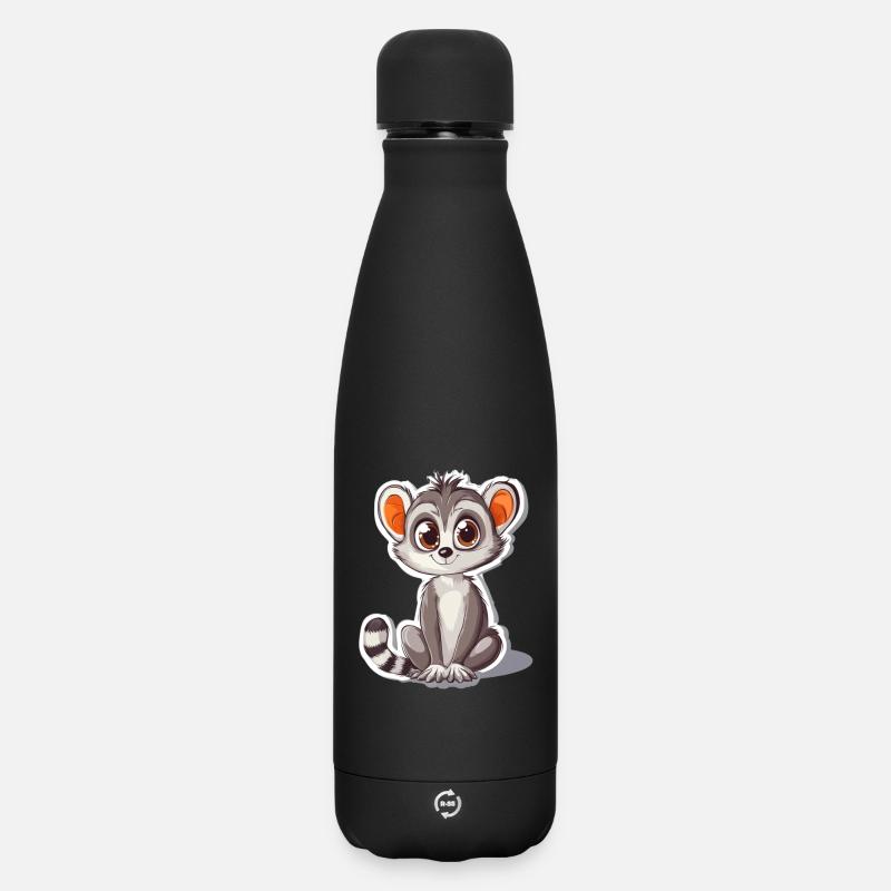 Lemur - Matte Thermosflasche 500 ml - Schwarz