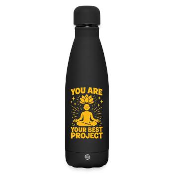 You Are Your Best Project Mindfulness - Matte Insulated Water Bottle 500 ml - black - Front