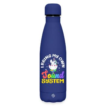Public Fart Funny Inappropriate - Matte Insulated Water Bottle 500 ml - dark blue  - Front