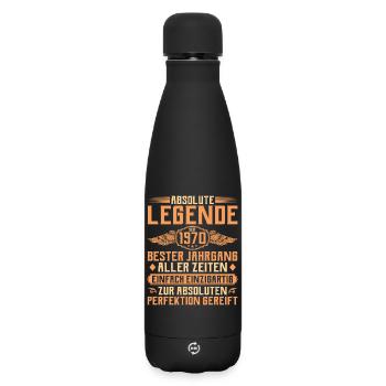 55e anniversaire - Légende depuis 1970 - Bouteille isotherme SOFT TOUCH 500 ml - noir - Devant