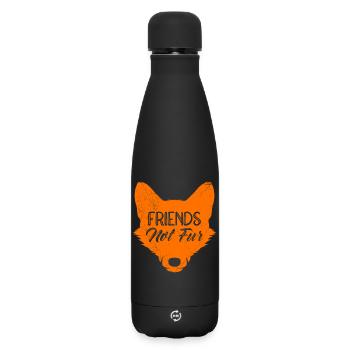 Tierschutz FRIENDS NOT FUR Lustiges - Matte Thermosflasche 500 ml - Schwarz - Vorne