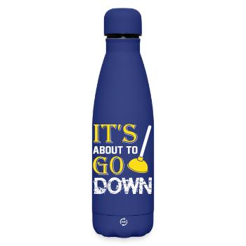 Chauffagiste Plombier Plombier de construction chauffage - Bouteille isotherme SOFT TOUCH 500 ml - bleu foncé  - Devant