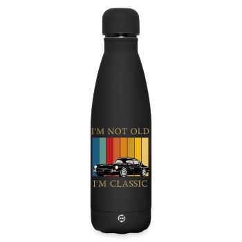 Humour sur les voitures classiques - Bouteille isotherme SOFT TOUCH 500 ml - noir - Devant