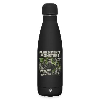 Franken monstre film affiche Halloween - Bouteille isotherme SOFT TOUCH 500 ml - noir - Devant