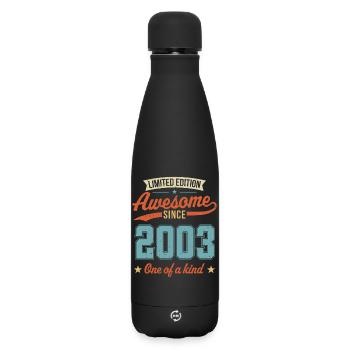 Awesome Since 2003 - Matte Insulated Water Bottle 500 ml - black - Front