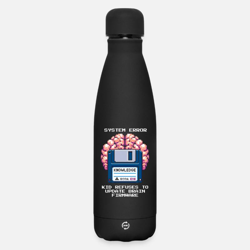 System Error: Update Denied | Homeschool - Matte Insulated Water Bottle 500 ml - black